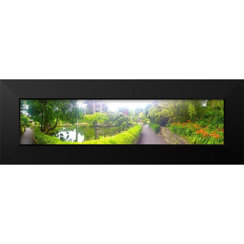 Japanese Garden I Black Modern Wood Framed Art Print by Grayscale