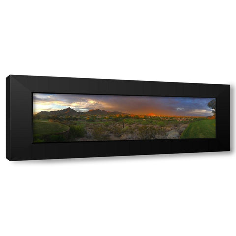 Red Hour I Black Modern Wood Framed Art Print with Double Matting by Grayscale