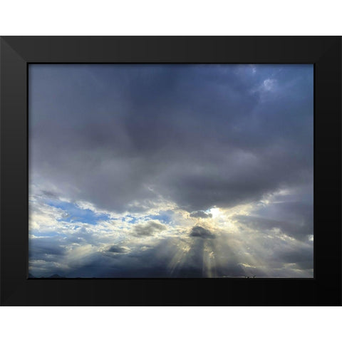 Cloudy Sky I Black Modern Wood Framed Art Print by Grayscale