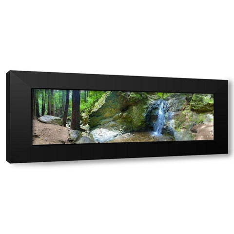 Waterfall I Black Modern Wood Framed Art Print by Grayscale