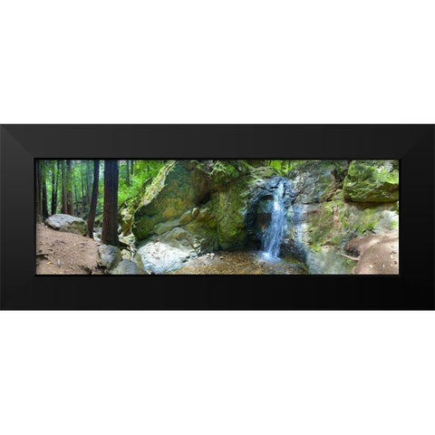 Waterfall I Black Modern Wood Framed Art Print by Grayscale