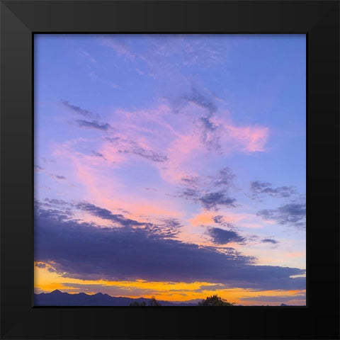Sunset II Black Modern Wood Framed Art Print by Grayscale