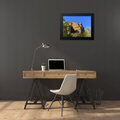 Desert Rock Face I Black Modern Wood Framed Art Print by Grayscale