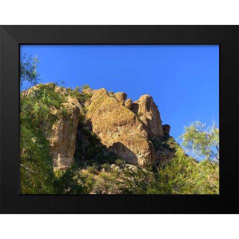 Desert Rock Face I Black Modern Wood Framed Art Print by Grayscale
