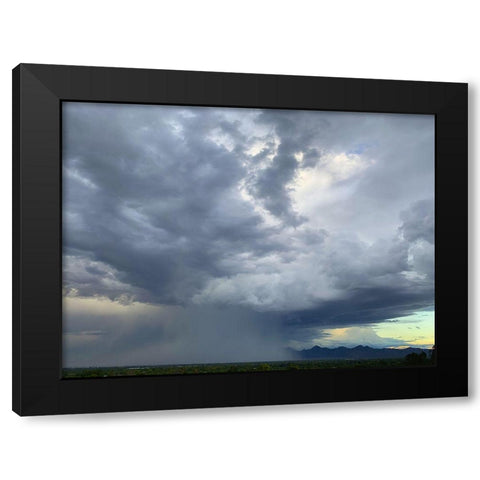 Rain Storm I Black Modern Wood Framed Art Print with Double Matting by Grayscale