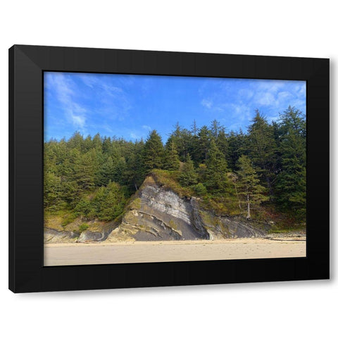 Eroded Coast III Black Modern Wood Framed Art Print with Double Matting by Grayscale