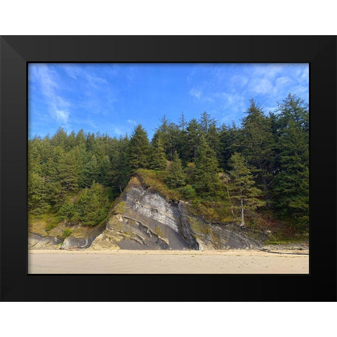 Eroded Coast III Black Modern Wood Framed Art Print by Grayscale
