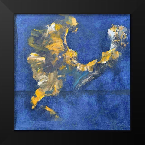 Shaman Dance II Black Modern Wood Framed Art Print by Grayscale