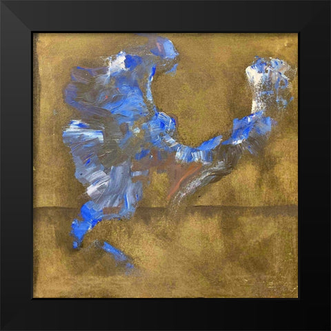 Shaman Dance V Black Modern Wood Framed Art Print by Grayscale