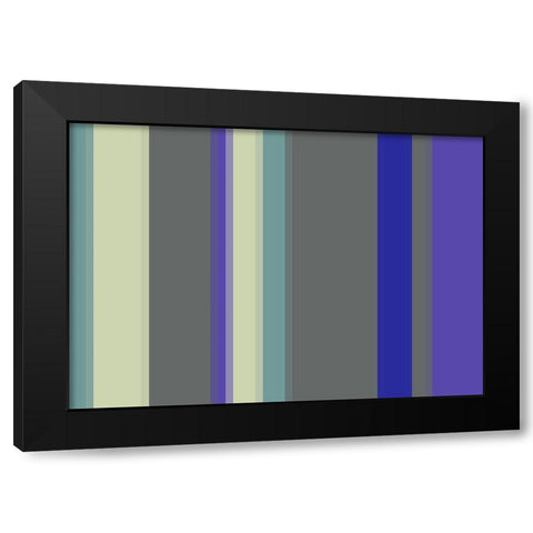 Cool Stripes I Black Modern Wood Framed Art Print by Grayscale