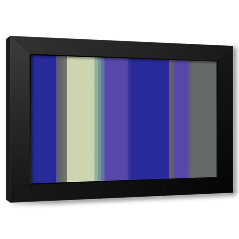 Cool Stripes II Black Modern Wood Framed Art Print by Grayscale