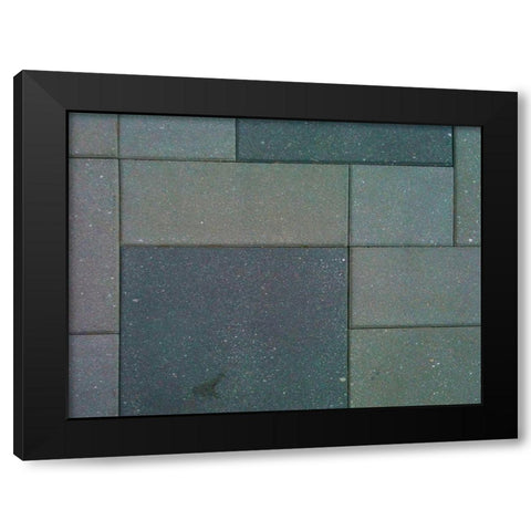 Concrete Tiles I Black Modern Wood Framed Art Print by Grayscale