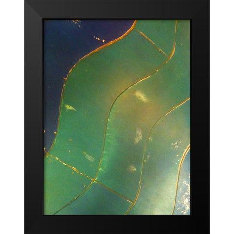 Wave Floor I Black Modern Wood Framed Art Print by Grayscale
