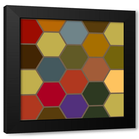 Bright Hive VI Black Modern Wood Framed Art Print by Grayscale