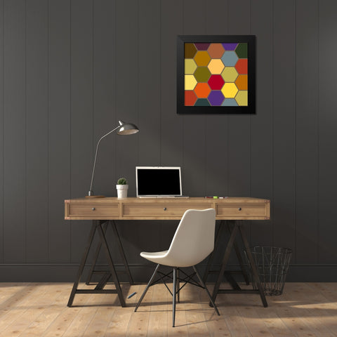 Bright Hive VIII Black Modern Wood Framed Art Print by Grayscale