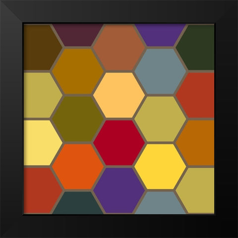 Bright Hive VIII Black Modern Wood Framed Art Print by Grayscale