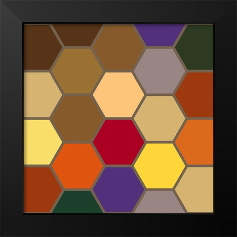 Bright Hive XIII Black Modern Wood Framed Art Print by Grayscale