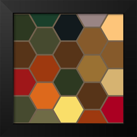 Bright Hive XIV Black Modern Wood Framed Art Print by Grayscale
