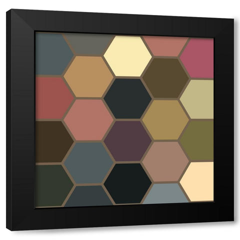 Soft Hive III Black Modern Wood Framed Art Print by Grayscale