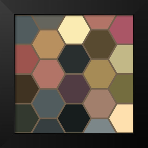 Soft Hive III Black Modern Wood Framed Art Print by Grayscale