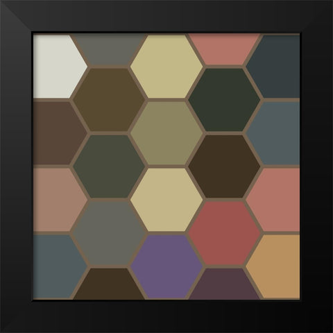 Soft Hive X Black Modern Wood Framed Art Print by Grayscale