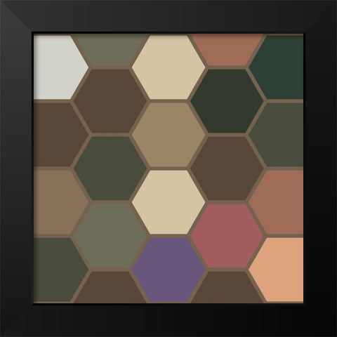 Soft Hive XV Black Modern Wood Framed Art Print by Grayscale
