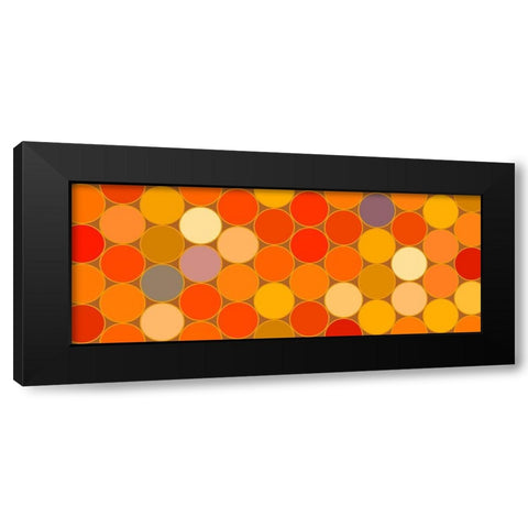 Warm Circles III Black Modern Wood Framed Art Print with Double Matting by Grayscale