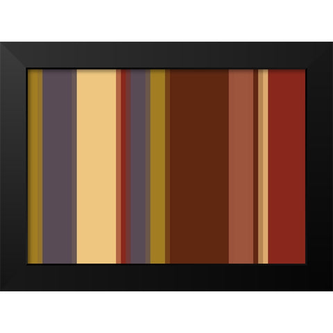 Warm Stripes IX Black Modern Wood Framed Art Print by Grayscale