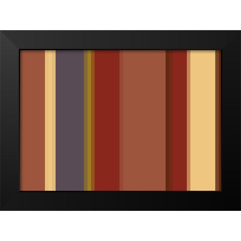 Warm Stripes X Black Modern Wood Framed Art Print by Grayscale