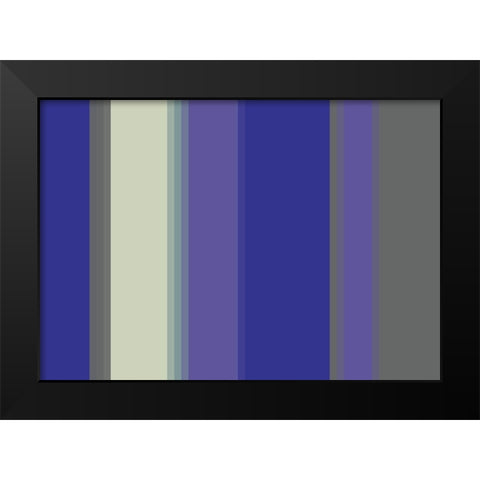 Cool Stripes V Black Modern Wood Framed Art Print by Grayscale