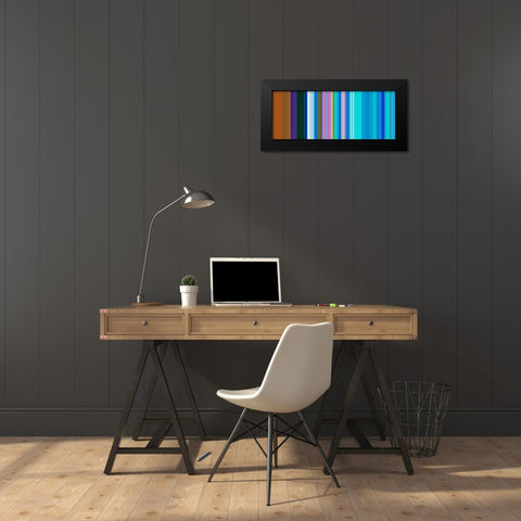 Cool Pinstripes I Black Modern Wood Framed Art Print by Grayscale