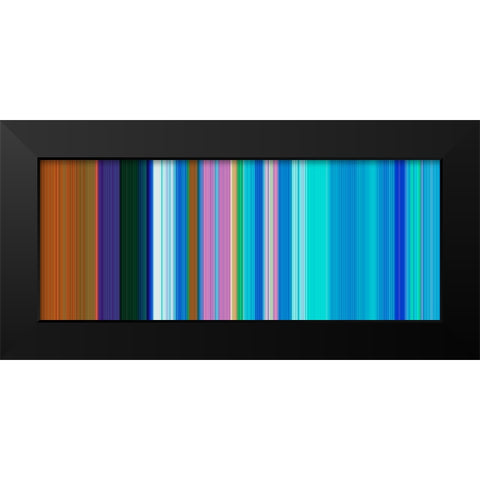 Cool Pinstripes I Black Modern Wood Framed Art Print by Grayscale