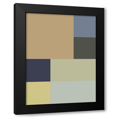 Soft Blocks XVIII Black Modern Wood Framed Art Print by Grayscale