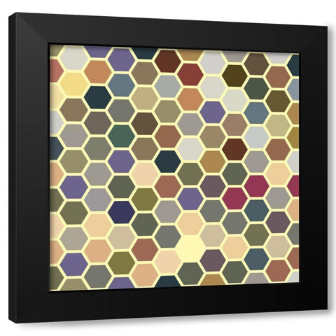Small Hive III Black Modern Wood Framed Art Print with Double Matting by Grayscale