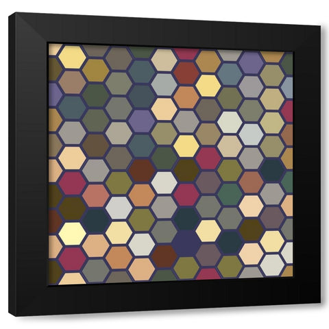Small Hive IV Black Modern Wood Framed Art Print with Double Matting by Grayscale