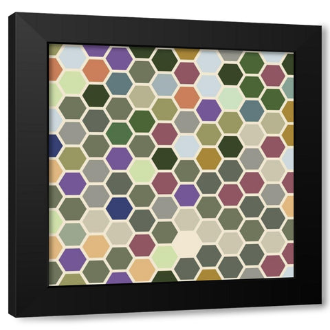 Small Hive XI Black Modern Wood Framed Art Print with Double Matting by Grayscale