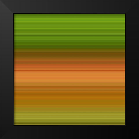 Green Pinstripes III Black Modern Wood Framed Art Print by Grayscale
