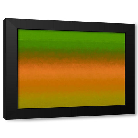 Green Texture Stripes II Black Modern Wood Framed Art Print by Grayscale