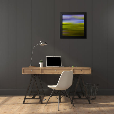 Green Pinstripes IV Black Modern Wood Framed Art Print by Grayscale