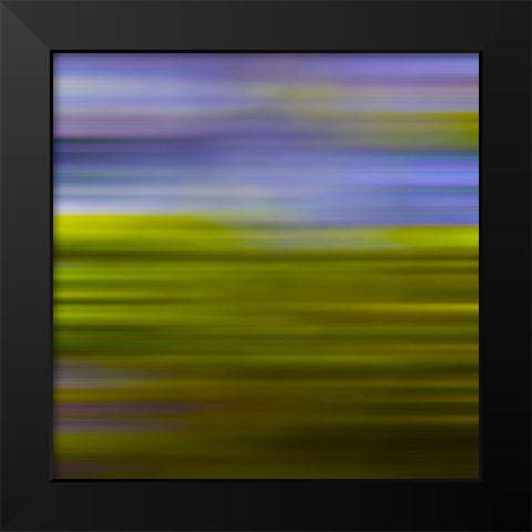 Green Pinstripes IV Black Modern Wood Framed Art Print by Grayscale