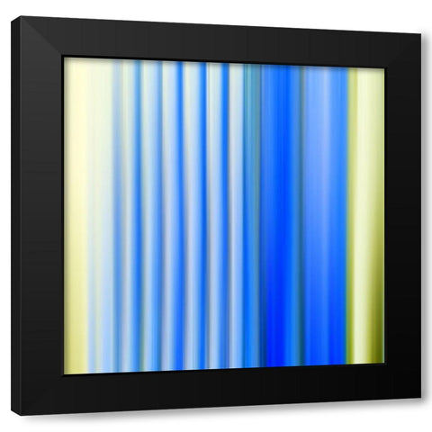 Paint Stripes I Black Modern Wood Framed Art Print by Grayscale