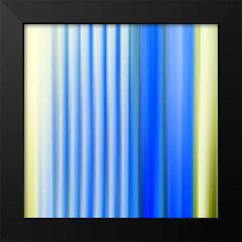 Paint Stripes I Black Modern Wood Framed Art Print by Grayscale