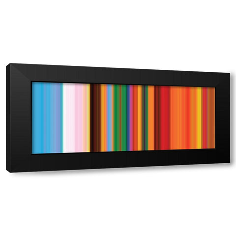 Bright Pinstripes III Black Modern Wood Framed Art Print by Grayscale