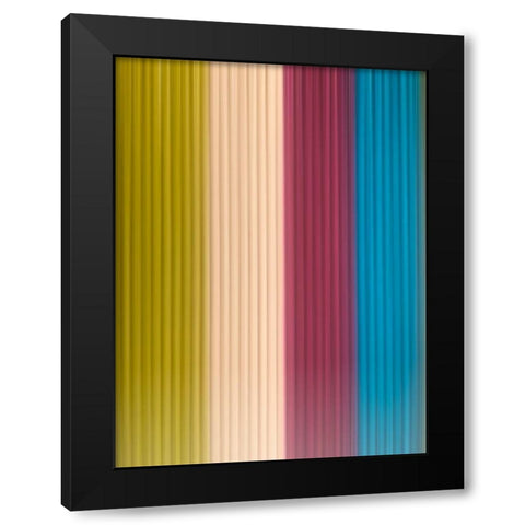 Fabric Pinstripes II Black Modern Wood Framed Art Print with Double Matting by Grayscale