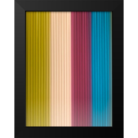 Fabric Pinstripes II Black Modern Wood Framed Art Print by Grayscale