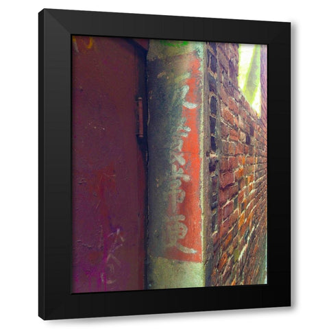 Chinatown I Black Modern Wood Framed Art Print with Double Matting by Grayscale