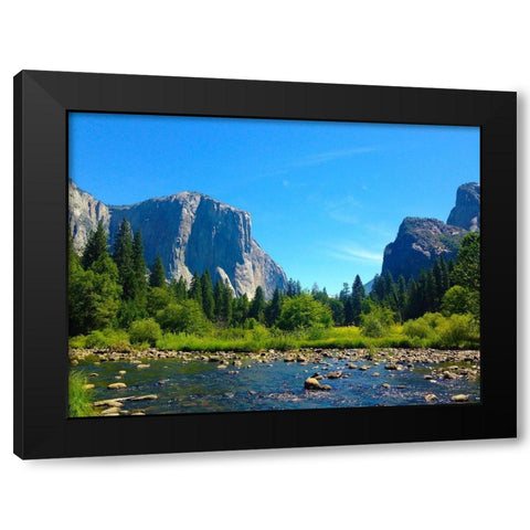 El Capitan III Black Modern Wood Framed Art Print with Double Matting by Grayscale