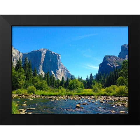 El Capitan III Black Modern Wood Framed Art Print by Grayscale