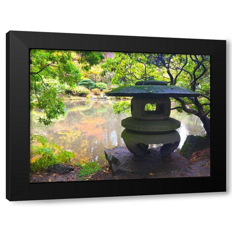 Pagoda Garden IV Black Modern Wood Framed Art Print by Grayscale