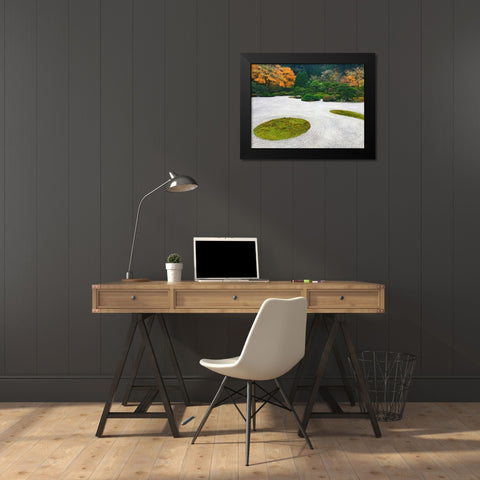Zen Garden I Black Modern Wood Framed Art Print by Grayscale